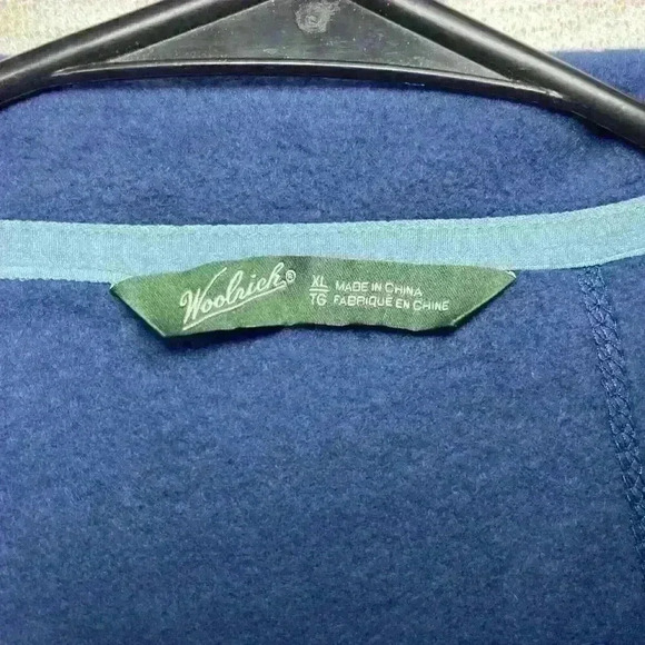 Woolrich Women's 'Andes' Marine Blue Full Zip Fleece Vest Pockets XL Petite - Picture 3 of 14